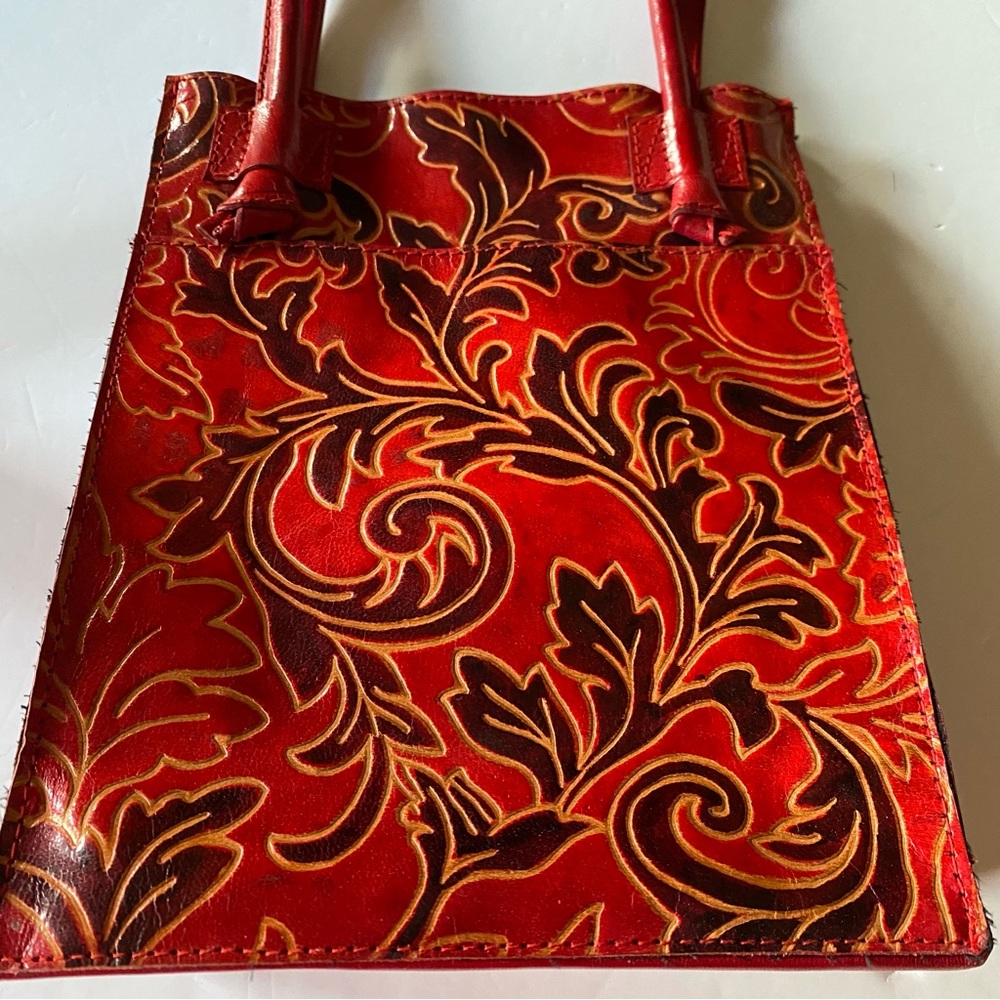 Elegant Red Tooled Women's Bag